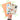 A hand holds three folded fabric squares against a white background with light green doodle graphics. One pouch is solid peach-orange, while the other two have printed dog patterns on a white and light gray background.