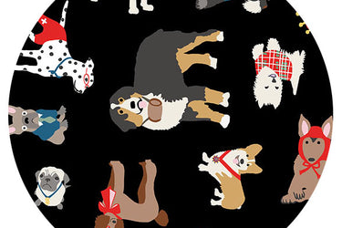 INK DOG Fabric - 100% Cotton (Uncoated) - by the 1/2 yard