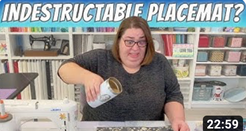 Make an indestructible placemat with laminated cotton!