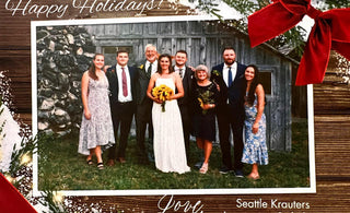 Happy Holiday card from Tracy Krauter and family of Splash Fabric
