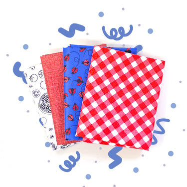 Red Gingham Fabric - Laminated Cotton - by the 1/2 yard