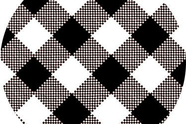 Black Gingham Fabric - Laminated Cotton - by the 1/2 yard