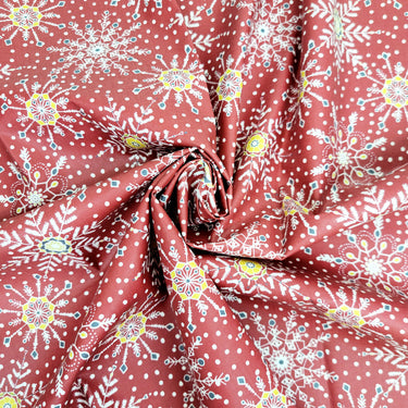 Snowglow Snowflakes - Laminated Cotton - by the 1/2 yard