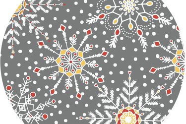 Snowstorm Snowflakes - Laminated Cotton - by the 1/2 yard