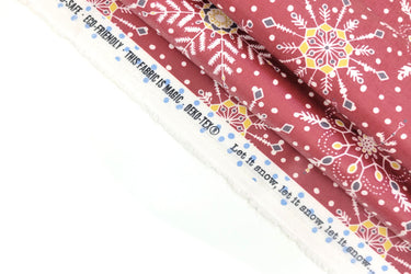 SNOWGLOW SNOWFLAKES Fabric - Laminated Cottom - 10 Yard Roll