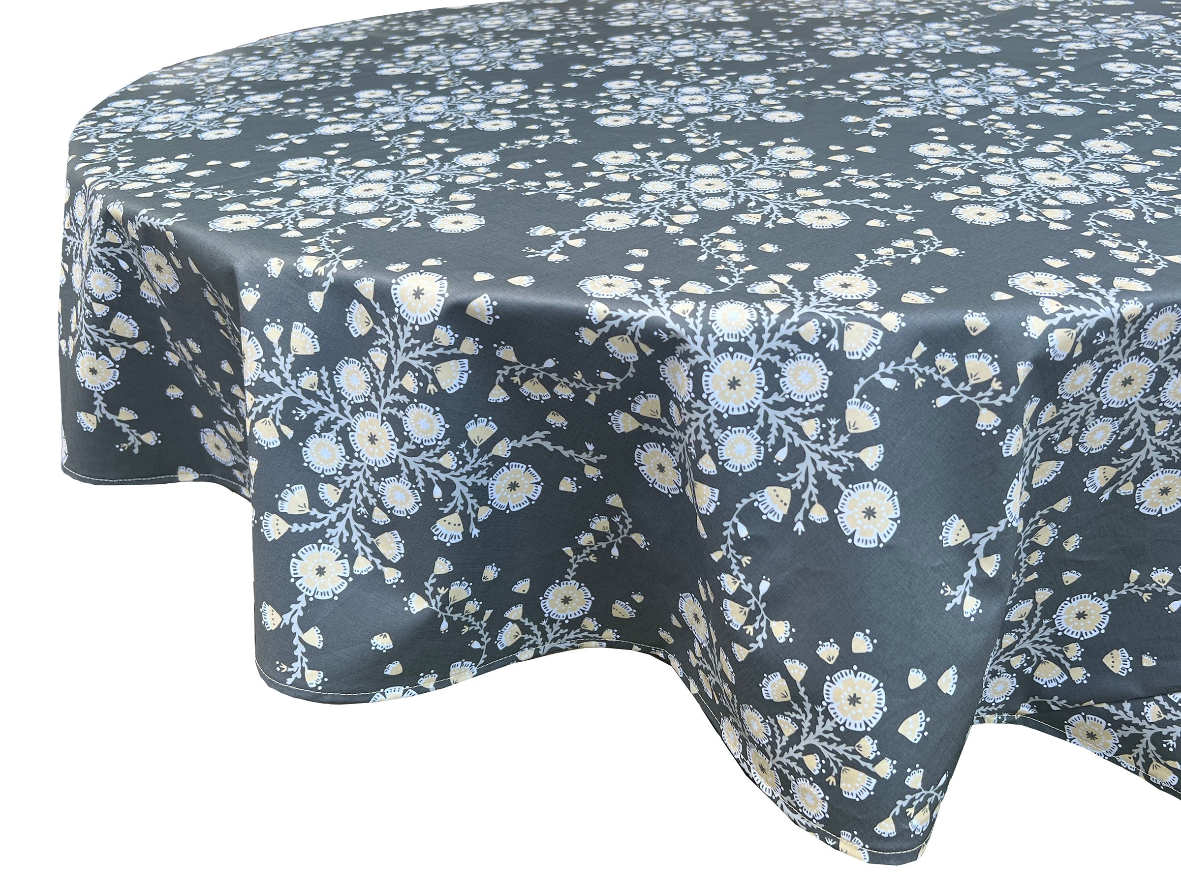 Splash Fabric Round Tablecloths in Laminated Cotton