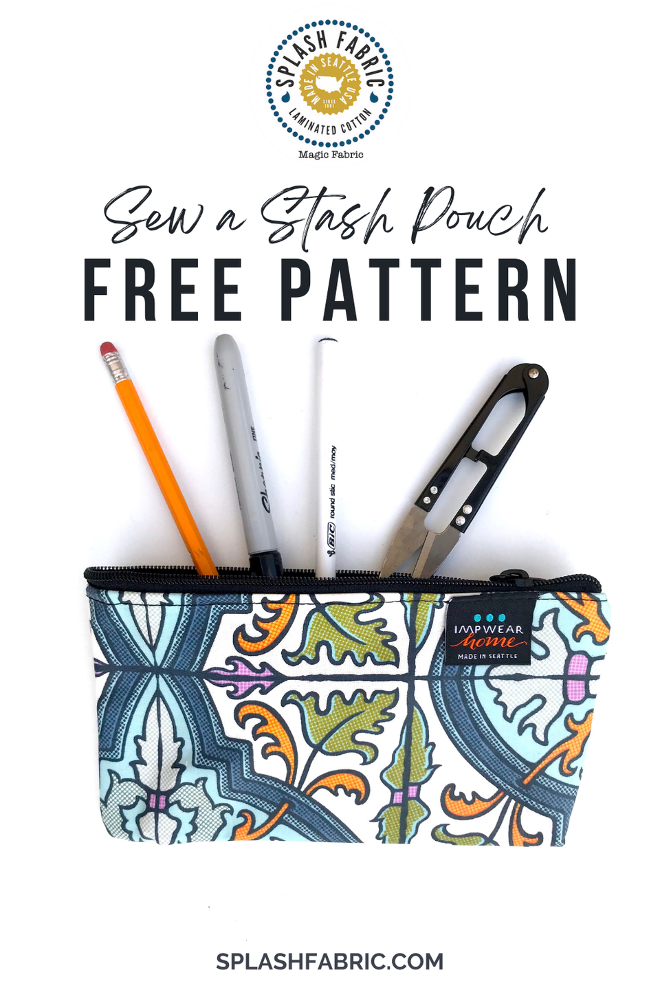 FREE Sewing Pattern - Stash Zipper Pouch – Splash Fabric