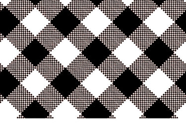 BLACK GINGHAM Fabric 100% Cotton (Uncoated) - by the 1/2 yard