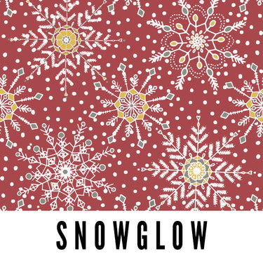 Snowglow Snowflakes - Laminated Cotton - by the 1/2 yard
