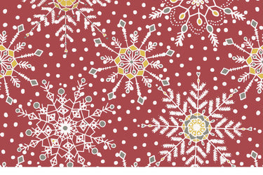 Snowglow Snowflakes - Laminated Cotton - by the 1/2 yard