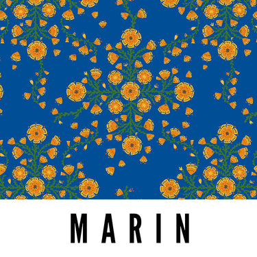 MARIN Fabric - Poppies - Laminated Cotton - by the 1/2 yard