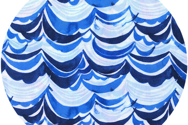 WAVES Fabric - 100% Cotton (Uncoated) - by the 1/2 yard