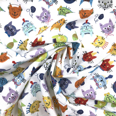 COOL CATS Fabric - 100% Cotton (Uncoated) - by the 1/2 yard – Splash Fabric