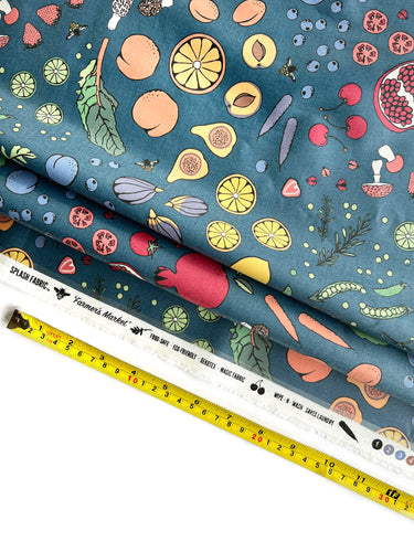 KALE Fabric - Laminated Cotton - by the 1/2 yard