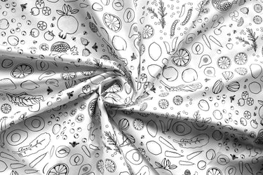 SALT & PEPPER Fabric - Laminated Cotton - by the 1/2 yard