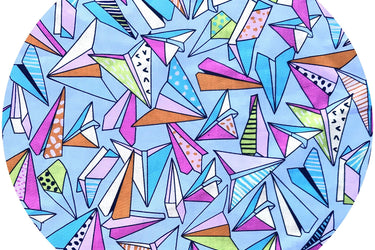 PARTY PLANE Fabric - 100% Cotton (Uncoated) - by the 1/2 yard