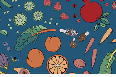 KALE Fabric - UNCOATED 100% Cotton - by the 1/2 yard