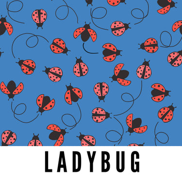 LADYBUG Fabric - Laminated Cotton - by the 1/2 yard